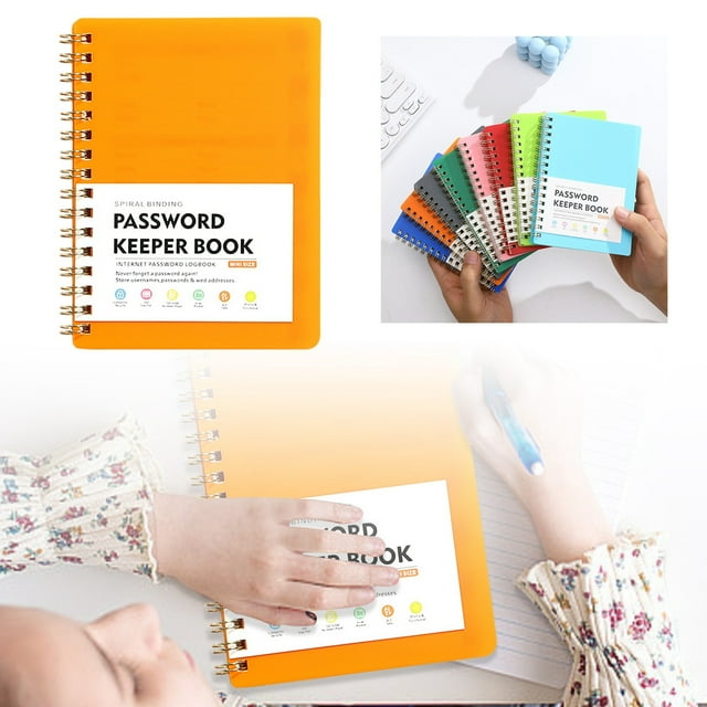 A6 Coil Password Book Small Password Book Organizer & Notebook Spiral Password Book With Alphabetical Tabs Password Notebook Organizer For Website Password Logbook For Easter Crafts for Toddlers