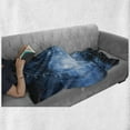 thumbnail image 6 of Navy Blue Soft Flannel Fleece Blanket, Modern Ship with Radar Exposure in Screen Digital Electronic Hi Tech Futuristic Concept, Cozy Plush for Indoor and Outdoor Use, 50" x 60", Blue, by Ambesonne, 6 of 6