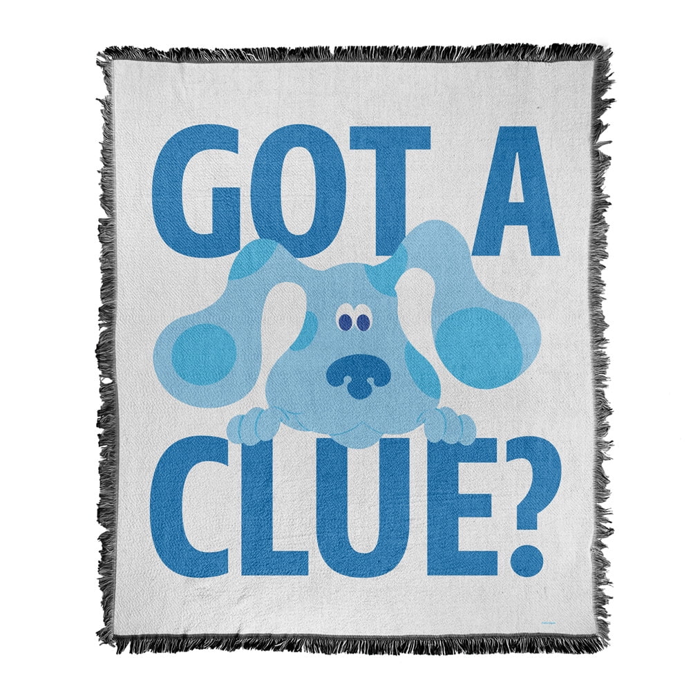 Blues Clues Blanket, 50"x60" Get A Clue Woven Tapestry Cotton Blend