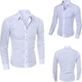thumbnail image 1 of Chemises à Manches Longues Homme Mode Blouse Imprimée Décontractée Chemises Ajustées à Manches Longues Hauts, 1 of 1