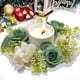 thumbnail image 4 of Artificial Hydrangea Rose Candle Holders Wreath Christmas Table Decor Wreath, 4 of 6