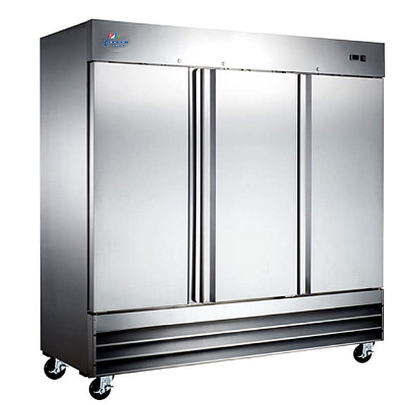 Cooler Depot 81" 72 Cu. ft. 3 Door Upright Stainless-Steel Commercial Reach-in Refrigerator CFD-3RR