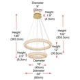 thumbnail image 4 of Elegant Lighting Bowen 24" 2-Light Metal Adjustable LED Chandelier in Gold, 4 of 12