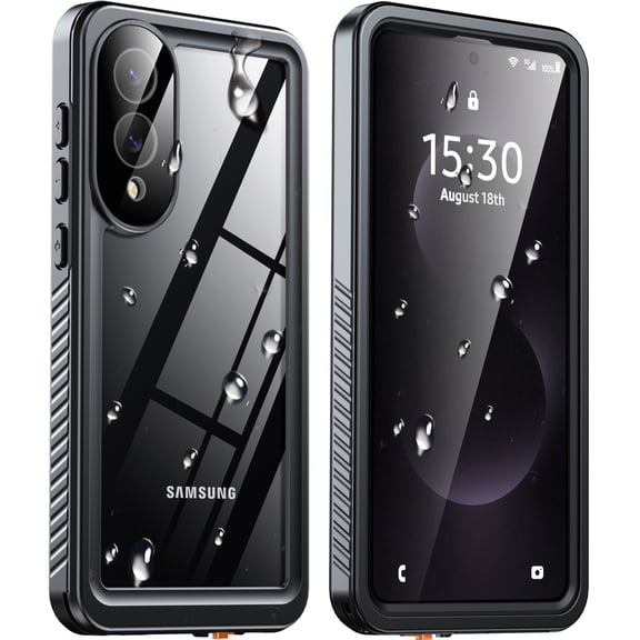 ANTSHARE for Samsung Galaxy S25 Edge Case, IP68 Waterproof S25 Edge Case with Built-in Screen/Camera Protector, Full Body Sealed Protective Front and Back Cover for Galaxy S25 Edge 6.7" - Black