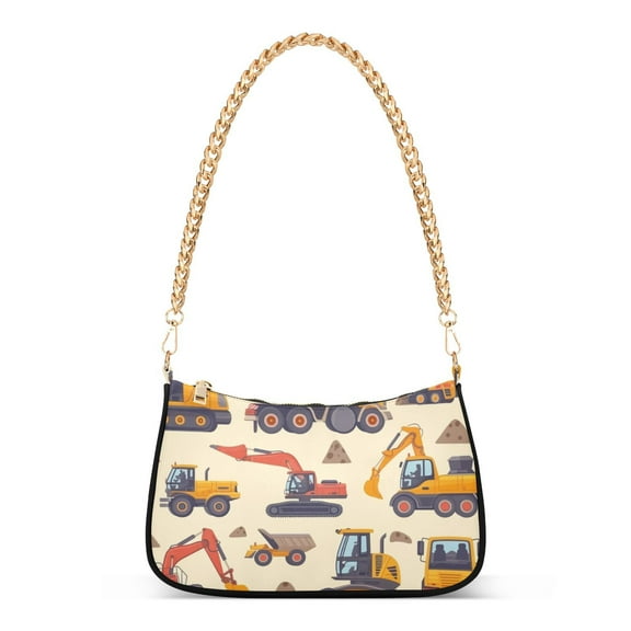 Cars and SoilWomen Small Shoulder Bag Crossbody Tote Hobo Bags Purse Clutch Handbags with Chain Strap for Women