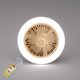 thumbnail image 5 of Ventilador de techo E27 con luces, luz de ventilador de perfil bajo cerrada, luz de techo con ventilador, ventilador oculto Delier Gimbal Lamp Fan Light, 5 of 7
