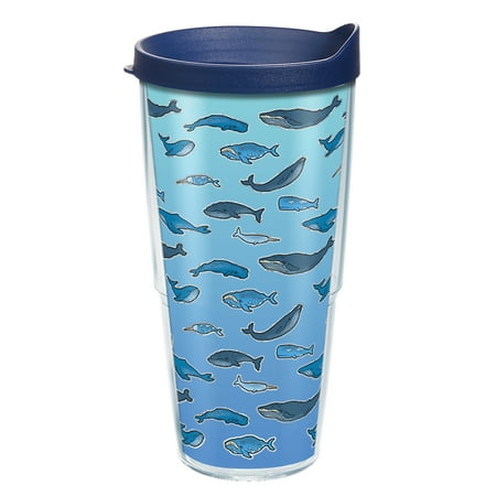 

Tervis Whale Tail Made in USA Double Walled Insulated Tumbler Travel Cup Keeps Drinks Cold & Hot 24oz Clear