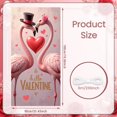thumbnail image 2 of Pink Welcome Banner Heart-shaped Design Love Display French Bulldog Pattern Striped Heart Decor Bulldog Welcome Backdrop for Valentine's Day Pet Lover Gathering Home Decoration, 2 of 9