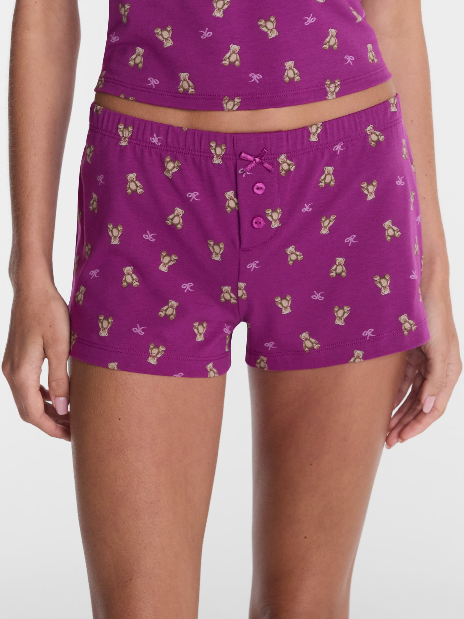 No Boundaries Cloud Core Low Rise Sleep Shorts, Women's XXS-3X