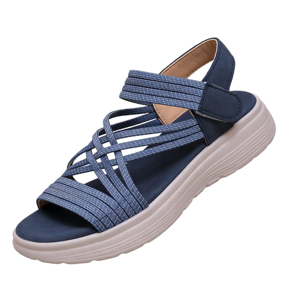 Women's Comfortable Walking Sandals with Elastic Strap Light Weight Casual Summer Sandals for Trendy Footwear,43