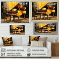 thumbnail image 4 of Designart "Jazzed Keys In Black And Yellow Piano II" Music Floater Framed Canvas Art Print, 4 of 5