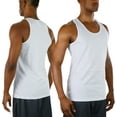 thumbnail image 4 of ToBeInStyle Men's Muscle Cotton Tank Top - White - Small, 4 of 7