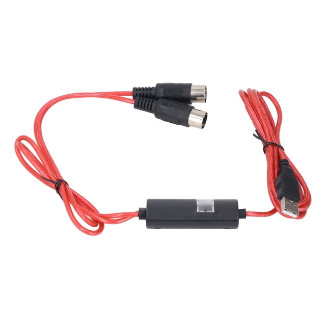 Convertidor de cable midi a USB, enchufe y reproducir un cable de unión USB de 5 pasteles un midi para piano