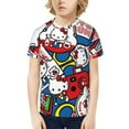 thumbnail image 7 of Hello Kitty T Shirts For Girls Boys, 3d Print Cartoon Graphics T Shirt, Youth Crewneck T-Shirt, Unisex Short Sleeve Top Tees Age 4-16 Years, 7 of 7