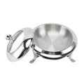 thumbnail image 1 of Plats Anti-Frottement pour Buffet, Réchaud Rond en Acier Inoxydable pour Traiteur, Réchauffe-Nourriture pour Fêtes, Serveurs et Réchauds de Buffet, Ensemble de Plats Anti-Frottement pour Buffet avec Couvercle pour Mariage, Banquet, Événement, 1 of 7