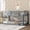 Grey, variant on HICOMILA Twin Over Twin Bunk Bed with Ladder - Solid Wood Frame