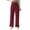 Red, variant on Tooayk Clearance Plus Size Casual Pants Sweatpants Women Women's Elastic High Waisted Solid Color Casual Loose Straight Tube Waist Texture Knitted Wide Leg Pants S-XXL