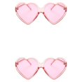 thumbnail image 2 of Minnieouse Gafas de sol de corazón para mujer, gafas de sol de ojo de gato, gafas Retro de amor en forma de corazón, gafas de sol de compras rosado 2Conjunto, 2 of 6