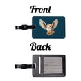 thumbnail image 4 of Barn Owl Bird Flying Faux Leather Travel Luggage Tag, 4 of 7