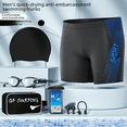 thumbnail image 2 of Traje de baño conservador de cintura alta nuevo y directo de fábrica para hombres, cómodos pantalones de baño de esquina plana para adultos, 2 of 4