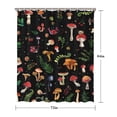 thumbnail image 5 of Colorful Mushroom Forest Black Pattern Shower Curtain 72"x84" ,Bathroom Decorative Shower Curtains Set with 12 Hooks,Modern Waterproof Washable Shower Curtain, 5 of 6