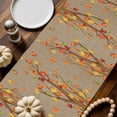 thumbnail image 6 of Fall Table Runner Thanksgiving Harvest Pumpkin Gnome Table Runners Squirrel It's Fall Y'all Maple Leaf Linen Cotton Linen Dresser Scarf Kitchen Dining Table Decor for Fall Party Decor 13x90 Inch, 6 of 9