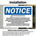 thumbnail image 3 of (2 Pack) Satellite Accumulation Area SAA# ____ Label OSHA Notice Sign, 3 of 7