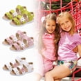 thumbnail image 6 of kpoplk Girls Sandals Summer Dress Shoes Lightweight Open Toe Beach Holiday(White,12.5), 6 of 6