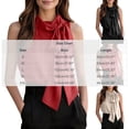thumbnail image 2 of cocolona Summer Womens Satin Tank Tops Sleeveless Bow Tie Neck Blouses Dressy Casual Work Shirts, 2 of 7