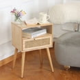 thumbnail image 2 of Mesa auxiliar moderna de ratán Nightstand MaxSmeo con almacenamiento, 2 of 9