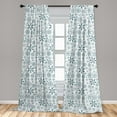 thumbnail image 5 of Ambesonne Winter Curtains, Merry Xmas Snowflakes, Pair of 28"x84", Teal White, 5 of 5