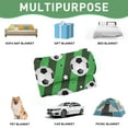 thumbnail image 3 of Soccer Blanket Soccer Gifts Super Soft Flannel Soccer Throw Blankets for Kids Boys Girls Women Men Soccer Lover Green Black 50“ x 60”(40"x50"), 3 of 9