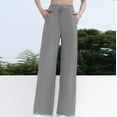 thumbnail image 2 of Maean Loose Pants for Women Casual Elastic Waist Drawstring Stretch Quick Dry Sports Split Trousers with Pockets, 2 of 5