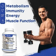 MiracleMulti One A Day Mens Multivitamin - Performance Blend Vitamin A C D3 E B12 with Probiotics, Superfood Enzyme, Immune Support, Heart Health, Energy & Stamina - 60 Servings