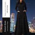 thumbnail image 4 of Sonducket Vestido Largo Mujer Color Sólido Noche Noche Fiesta Disfraz Vestidos negro 4XL, 4 of 8