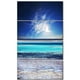 Mer Cristalline sous la Lumière du Soleil - Toile Bord de Mer Art Imprimer – image 2 sur 3