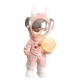 thumbnail image 2 of Figura de astronauta de resina, estatua, luz nocturna, decoración de suelo, regulable, creativa. Rosado, 2 of 9