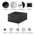 thumbnail image 4 of Funda para muebles de patio BuyWeek Impermeable Negro 120*120*74 cm, 4 of 11