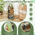 thumbnail image 2 of GVN 4 Tier Tree Shape Kids Rotating Bookshelf 360° Display Rack Storage Organizer-Green, 2 of 8
