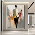thumbnail image 2 of Textured wall art, male oil painting, modern abstract, abstract painting palette knife art, unique artwork,137*91cm (54*36) inches, unstretched frameless, 2 of 5