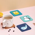 thumbnail image 4 of CAROOTU Anti-Slip Soft Silicone Coaster Heat-Resistant Square Cartoon Table Placemat for Housewarming Kitchen 85*85mm New, 4 of 7
