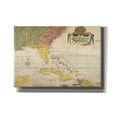 thumbnail image 1 of Epic Graffiti 'Map of Carolina, Florida & the Bahama Islands' by Mark Catesby Canvas Wall Art, 26"x18", 1 of 3