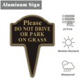 thumbnail image 3 of Do Not Drive Or Park On Grass Sign Yuntarda 2-Pack 10 X14 Stay Off Grass Sign With Integrated Stake Rust-Free Aluminum Yard Sign Easy Install For Outdoor Use, 3 of 5