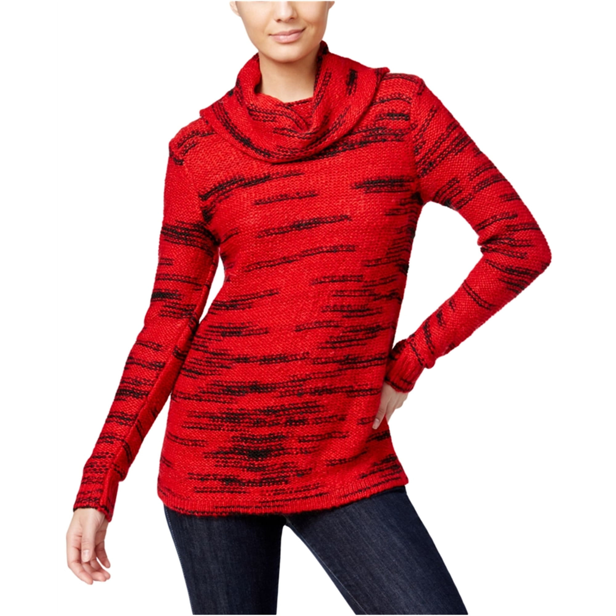 Kensie Kensie Womens Space Dyed Knit Sweater