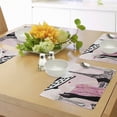 thumbnail image 4 of Ambesonne Teen Room Place Mats Set of 4, Woman Eiffel Tower, Standard Size, Pale Pink and Black, 4 of 6