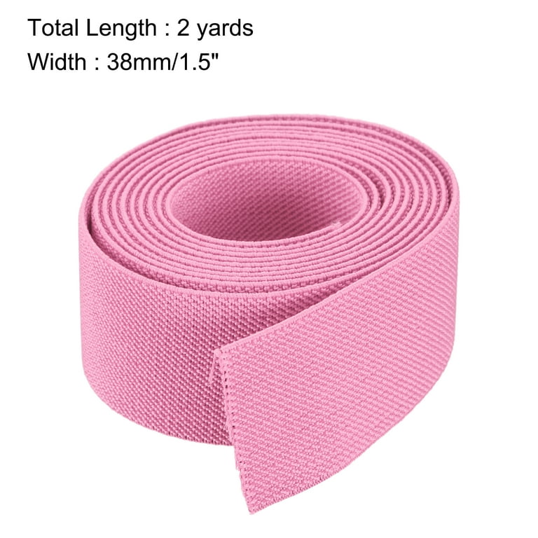  MECCANIXITY Twill Wide Elastic Band Double-Side 2 inch Flat 2  Yard Woven Elastic Band Knit Elastic Spool Heavy Stretch Strap Pink for  Sewing, Waistband : Arts, Crafts & Sewing