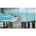 thumbnail image 2 of Old Bridge into Mexico Waterfall - Seashore Canvas Art Print, 2 of 3