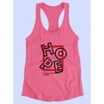 thumbnail image 3 of Never Lose Your Hope Sign Racerback Tank Women -Image by Shutterstock, Female x-Small, 3 of 4
