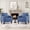 Blue-2pc, variant on SAETSFEG Mid-Century Accent Chairs, Linen Modern Upholstered Living Room Chair, Comfy Reading Armchair with Scooped Arm and Wide Seat, Compact Single Sofa Chair for Bedroom Office, Darkgrey 1PC