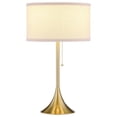 thumbnail image 2 of Mikka Table Lamp, Pull-Chain, Gold Flared Pedestal Base, Beige Fabric, 2 of 7